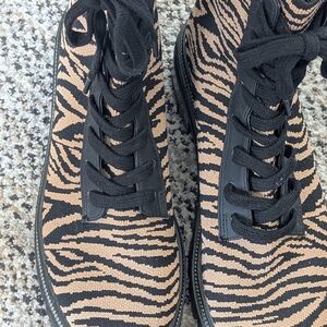Zebra Print Combat Boots
